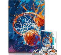 Colorful Basketball Jigsaws Puzzles 1000 Pieces for Adults Gifts,Decompressing Intellectual Educational Toy Great Gifts And Toys (38x26cm)