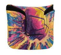 Colorful Basketball Mallet Putter Covers Magnetic Golf Putter Headcovers for Mallets and Square PU Leather Waterproof