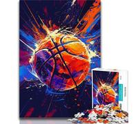 Colorful Basketball Puzzles for Adults Teens 1000 Pieces,Help The Brain Exercise Addictive Toys to Cultivate Patience Great Gift (38x26cm)