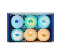 Colorful Bath Balls, 6 Piece Cleanser Set, Body Wash with Hidden Toy Inside, Bubble Shower Sphere with Theme Pattern, Kids Bath Item with Playful Features, Self Care Product for Bathroom