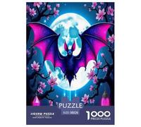 Colorful Bats Jigsaw Puzzles Puzzle for Adults Kids. 1000 Piece cartoon animals Whimsical Challenge Toy Educational Games Home Decoration for Adults& Kids Age 14 Years Up 38x26cm/1000pcs