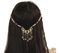 Colorful Bead Pearl Headband For Women Gypsy Princess Hairband Exotic Garlands Head Chain Carnivals Party Head Ornament