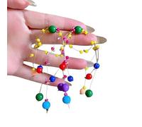 Colorful Beaded Earrings For Parties And Festivals Lightweight And Comfortable Long Statement Earrings Accessories Dopamine