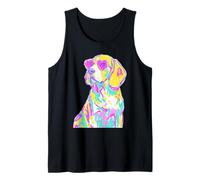 Colorful Beagle with Heart Sunglasses Coastal Summer Vibes Tank Top