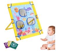 Colorful Bean Bag - Kids Cornhole, Educational Toss Game, Fun Bean Bag Play with Bright Colors, Activity for Hand-Eye Coordination, Indoor Outdoor Game for Boys Girls Learning