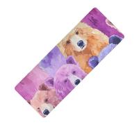 Colorful Bear Art printed non slip yoga mat for hot yoga for gym, natural rubber non slip, with yoga mat bag tapete para ejercicio 71x26 inches