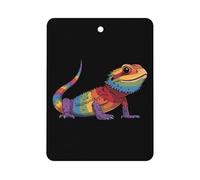 Colorful Bearded Dragon Lizards Car Air Freshener Decorative Hanging Aromatherapy Tablets for Car Trucks Square