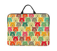 Colorful Bears 14 Inch Printed Laptop Sleeve, 600d Oxford-Cloth Shockproof Laptop Case With Thickened Pearl Cotton,Waterproof Portable Laptop Handbag Cover