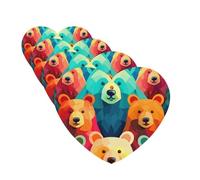 Colorful Bears Car Air Fresheners Cards Set of 4 Pieces Personalized Car Fresheners Gifts for Men Women Auto Aromatherapy Tablets Hanging Scented Cards for Wardrobe Bathroom