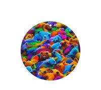 Colorful Bears Printing 10 Pcs Car Air Freshener Hanging Sheets Scented Hanging Sheets With Rope For Home