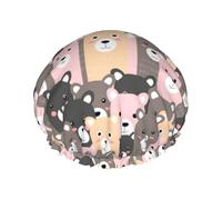Colorful Bears Shower Cap For Women'S - Reusable Waterproof Shower Hair Cap For Bathing, Skin Care, And Home