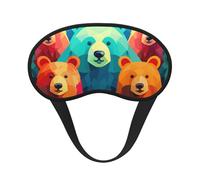 Colorful Bears Sleep Eye Mask for Women Men Soft and Comfortable Sleep Mask Blackout Sleeping Eye Cover for Travel Yoga Nap Shift Work