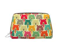 Colorful Bears Travel-Ready Makeup Organizer, Portable Toiletry Bag for Women