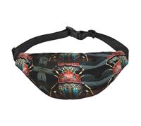 Colorful Beetle Boys large waist bag, travel crossbody waist bag, suitable for enjoying sports, running, cycling, travel, fishing