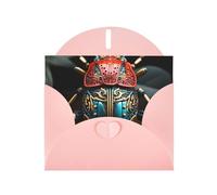 Colorful Beetle Greeting Card with Pink Envelope Holidays Birthdays Weddings Anniversaries Write Unique Blessings
