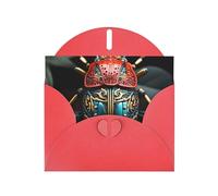 Colorful Beetle Greeting Card with Red Envelope Holidays Birthdays Weddings Anniversaries Write Unique Blessings
