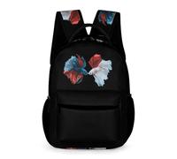 Colorful Betta Fish Cute Backpacks for Laptop Casual Daypack Backpack with Compartment for Travel Work