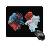 Colorful Betta Fish Gaming Mouse Pad with Rubber Base