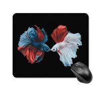 Colorful Betta Fish Gaming Mouse Pad with Rubber Base
