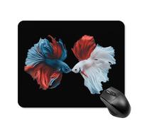 Colorful Betta Fish Gaming Mouse Pad with Rubber Base