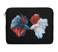Colorful Betta Fish Laptop Sleeve Multi Size Computers Notebook Zippered Protective Bag for Office Travel Camping