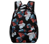 Colorful Betta Fish Travel Backpack for Laptop Casual Daypack Backpack with Compartment for Office Work