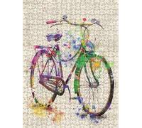 Colorful Bicycle Jigsaw Puzzle 6000 Piece, Puzzles for Adults 6000, The Impossible Challenge, Jigsaw Puzzle Games Classic Educational, Wooden Puzzles, for Home Wall Decoration Gift FNKL1-159
