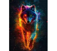 Colorful Big Wolf Jigsaw Puzzles for Adults 5000, 5000 Piece Jigsaw Puzzles, Challenging Puzzle, Classic Educational Jigsaws Games, Fun Family Activities, for Home Wall Decoration Gift DX0YL0-96