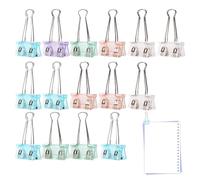 Colorful Binder Clips, Clear Binder Clips,Foldable Colorful Paper Clips Binder Clamps | Wear-resistant Portable Home Office Supplies for the