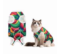 Colorful Biological Morphology Dog Surgery Suit Recovery Suit, 100% Cotton Breathable Full Body Dog & Cat Surgical Suit with Cute Prints, Male & Female Pets Medium