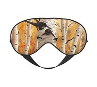 Colorful Birch Tree Printing Sleep Mask for Women Men Double-Sided Print Soft Silk Eye Masks Eye Sleep Shade Cover