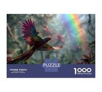 Colorful Bird 1000 Piece Jigsaw Puzzle Paper for Adults Rainbow Forest Puzzle Game Relaxation Home Decor Gift 70x50cm/1000pcs