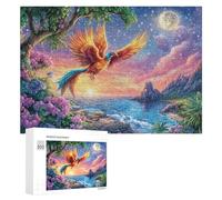 Colorful Bird Flying Over Sunrise Sea 300 Piece Jigsaw Puzzle for Adults Indoor Brain Workout Logical Mastery Gift for Challenge Lovers 300 PCS