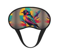 Colorful Bird Print Blackout Sleep Mask - Side Sleeper Eye Cover, Soft Comfort, Perfect for Travel, Meditation