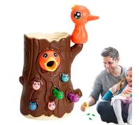 Colorful Bird Puzzle - Kids Worm Catching Playset, 10 Inch Fun Design, Resin Peck Board, Kid Activity Style, Celebration Toys for Children's Day, Party, Holiday