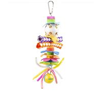 Colorful bird toy pendant with plastic toys Duvoplus