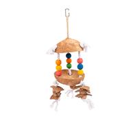 Duvo Bird Toy Coconut On Rope 15X15X29Cm For All Birds, Colorful