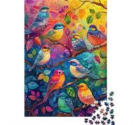 Colorful Birds Art 1000 Piece Thickened Jigsaw Puzzle Grown-Ups Easy Store Relaxation Hobby Engaging Brain Teaser 52x38cm/1000pcs