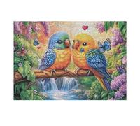 Colorful Birds on Blooming Branch 300 Pcs Jigsaw Puzzles Puzzles for Adults Teens Fun Family Game Team Building Stress Reducing Autumn Durable Cardboard 300 PCS