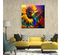 Colorful Birds Sunflowers Jigsaw Puzzle 1000 Pieces 65x65cm/26x26inch, Difficult jigsaw puzzles for Adults 1000, Beautiful Art work, Great Festive Puzzle Gift for Men/Women