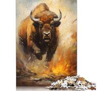 Colorful Bison Puzzles 1000 Pieces for Teenagers Gifts Puzzle Jigsaws for Adults Sustainable Puzzle for Adults | Games 1000pcs (75x50cm)