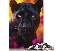 Colorful Black Panther Wooden Puzzles Adults Jigsaw Puzzles 500 Pieces Adults Jigsaw Game Interesting Toys Personalized Puzzle Educational Toys 500pcs (52x38cm)