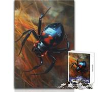 Colorful Black Widow Jigsaw Puzzle 1000 Educational Fun Learning Activity Game Perfect Thoughtful Gift for Any Occasion Size 38x52cm