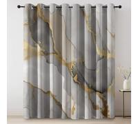 Colorful Blackout Curtains, 72 inch Long 2 Panels 46 × 72 Inch, Simple Marble Texture Gorgeous Print Pattern, Eyelet Blackout Window Drapes for Kids Bedroom, Living Room, Art Gallery
