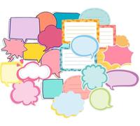 Colorful Blank Thought & Speech Bubble Sticker Labels for Scrapbooking,Planners,Diaries,Calendars-25 Unique Designs, 250 Pcs Set