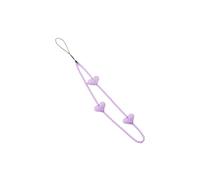 COLORFUL BLING 1-2PCS Lovely Heart Beaded Phone Charms Lanyard Wrist Strap Handmade Wristlet Keychain Anti-Lost Mobile Phone Chain, Resin, Zircon