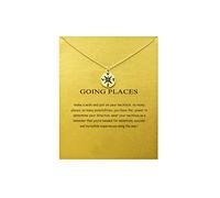 COLORFUL BLING 2023 Compass Graduation Adjustable Necklace with Wish Card for Her High School Graduate Gift Daughter Chain Pendant Necklace Jewelry, Metal, Metal