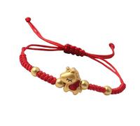COLORFUL BLING 2026 New Year Gold Horse Red String Bracelets for Women Chinese 12 Zodiac Horse Charm Lucky Amulet Bracelet FengShui New Year Jewelry Gift for Women Men Friend Couple