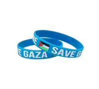 COLORFUL BLING 2Pcs Palestine Bracelets Support Palestine National Flag Silicone Bracelet Palestine Wristband Bracelets Set Gifts for Men Women-Blue, 2pcs Support Israel Silicone Bracelets-L