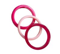 COLORFUL BLING 3Pcs 80s Neon Dopamine Geometric Round Chunky Resin Acrylic Stackable Bangles Set for Women Statement Bracelets Jewelry